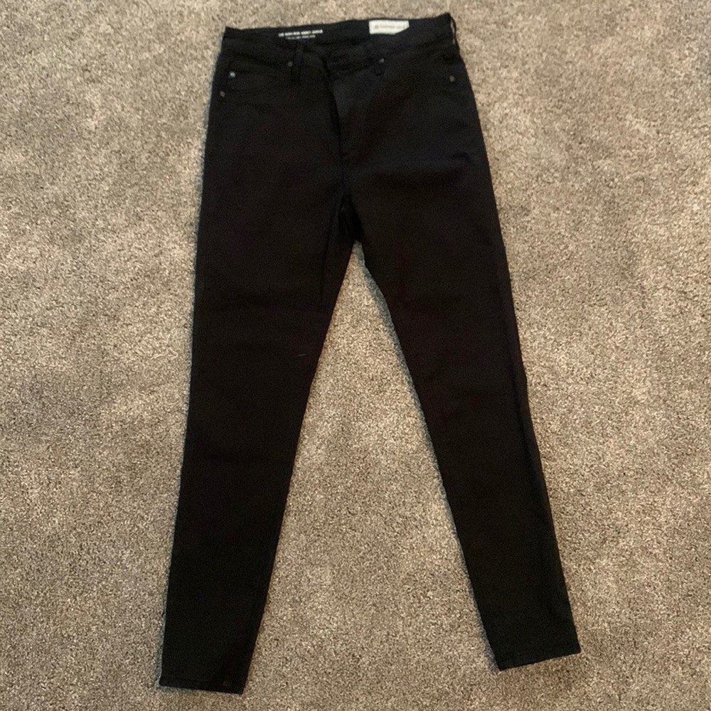 AG Anthropologie The High Rise Abbey Ankle black jean